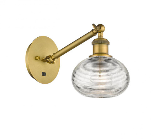 Ithaca - 1 Light - 6 inch - Brushed Brass - Sconce (3442|317-1W-BB-G555-6CL)