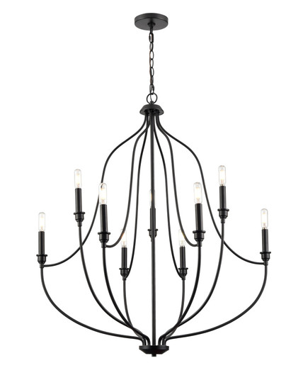 Senoia 9-Light Chandelier Ceiling Light Matte Black (670|98009-MB)