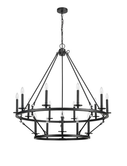 Florence 15-Light Chandelier Ceiling Light Matte Black (670|46715-MB)