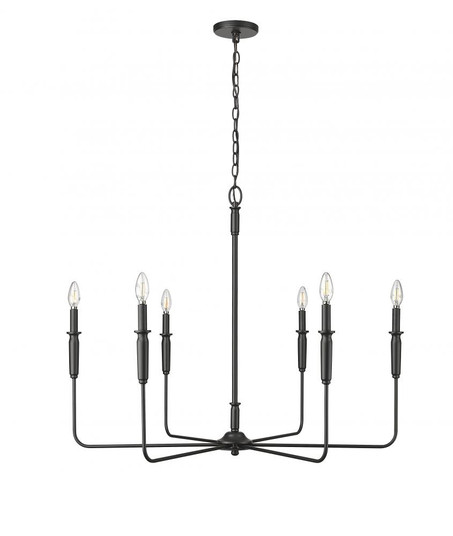 Savanne 6-Light Chandelier Ceiling Light Matte Black (670|29406-MB)