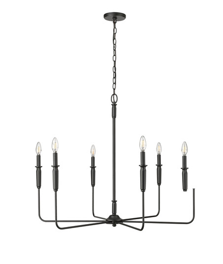 Savanne 6-Light Chandelier Ceiling Light Matte Black (670|29406-MB)
