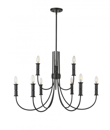 Potiss 9-Light Chandelier Ceiling Light Matte Black (670|29209-MB)