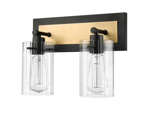 Gasol 2-Light Vanity Matte Black / Vintage Brass (670|25002-MB/VB)