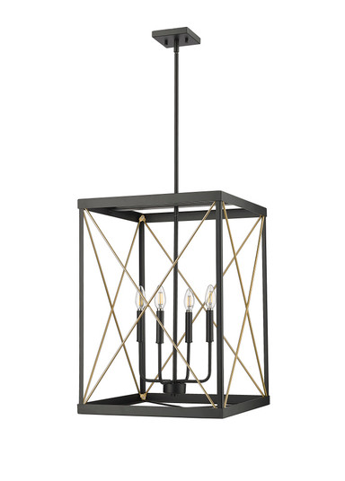 Terni 4-Light Pendant light Matte Black / Painted Modern Gold (670|13704-MB/PMG)