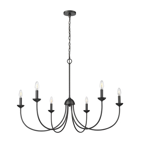 Huxley 6-Light Chandelier Ceiling Light Matte Black (670|12406-MB)