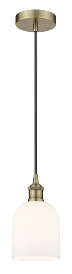 Bella - 1 Light - 6 inch - Antique Brass - Cord hung - Mini Pendant (3442|616-1P-AB-G558-6GWH)