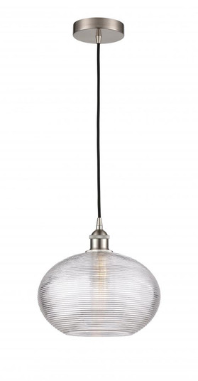 Ithaca - 1 Light - 12 inch - Brushed Satin Nickel - Cord hung - Mini Pendant (3442|616-1P-SN-G555-12CL)