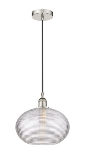 Ithaca - 1 Light - 12 inch - Polished Nickel - Cord hung - Mini Pendant (3442|616-1P-PN-G555-12CL)