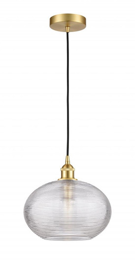 Ithaca - 1 Light - 12 inch - Satin Gold - Cord hung - Mini Pendant (3442|616-1P-SG-G555-12CL)