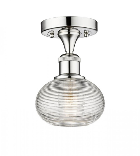 Ithaca - 1 Light - 6 inch - Polished Chrome - Semi-Flush Mount (3442|616-1F-PC-G555-6CL)