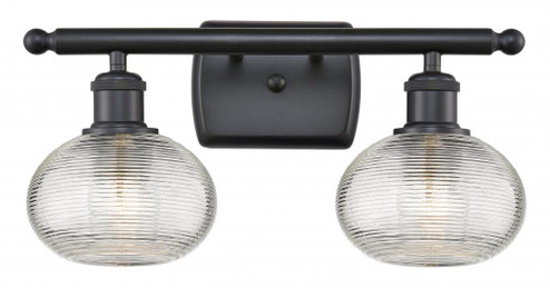 Ithaca - 2 Light - 16 inch - Matte Black - Bath Vanity Light (3442|516-2W-BK-G555-6CL)