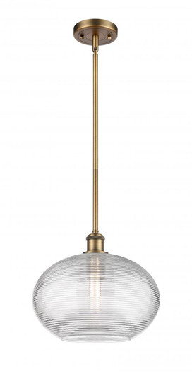 Ithaca - 1 Light - 12 inch - Brushed Brass - Mini Pendant (3442|516-1S-BB-G555-12CL)