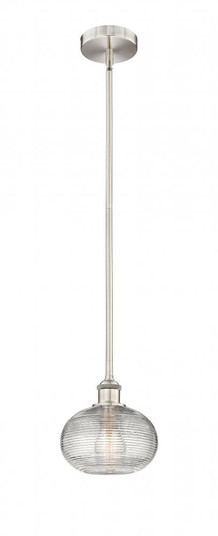 Ithaca - 1 Light - 8 inch - Brushed Satin Nickel - Cord hung - Mini Pendant (3442|616-1S-SN-G555-8CL)