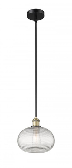 Ithaca - 1 Light - 10 inch - Black Antique Brass - Cord hung - Mini Pendant (3442|616-1S-BAB-G555-10CL)