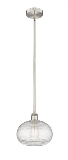 Ithaca - 1 Light - 10 inch - Brushed Satin Nickel - Cord hung - Mini Pendant (3442|616-1S-SN-G555-10CL)