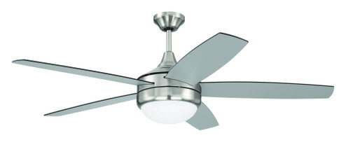 Phaze II 52'' 5-Blade Ceiling Fan in Brushed Polished Nickel w/ Brushed Nickel/Greywood Blades; I (20|PHZ52BNK5-BNGW)