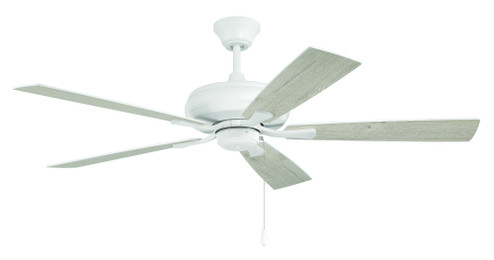 Eos 52'' 5-Blade Ceiling Fan in White w/ White/Washed Oak Blades; Light Kit Optional (Not Include (20|ECF52W5-WWOK)