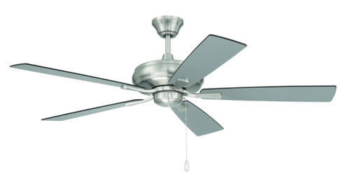 Eos 52'' 5-Blade Ceiling Fan in Brushed Polished Nickel w/ Brushed Nickel/Greywood Blades (20|ECF52BNK5-BNGW)