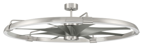 Axel 52'' 8-Blade Ceiling Fan in Brushed Polished Nickel w/ Brushed Nickel Blades; Integrated LT  (20|AXL57BNK8)