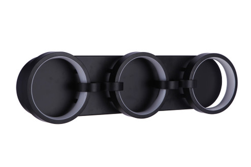 Context 3 Light LED Vanity in Flat Black (20|59303-FB-LED)