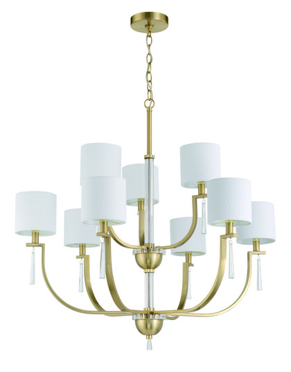 Fortuna 9 Light Chandelier in Satin Brass (20|58229-SB)