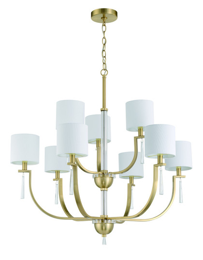 Fortuna 9 Light Chandelier in Satin Brass (20|58229-SB)