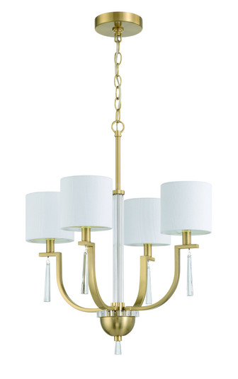 Fortuna 4 Light Chandelier in Satin Brass (20|58224-SB)