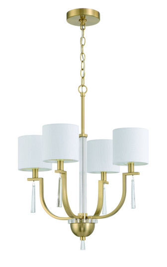 Fortuna 4 Light Chandelier in Satin Brass (20|58224-SB)