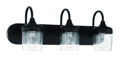 Wrenn 3 Light Vanity in Flat Black (20|58103-FB)