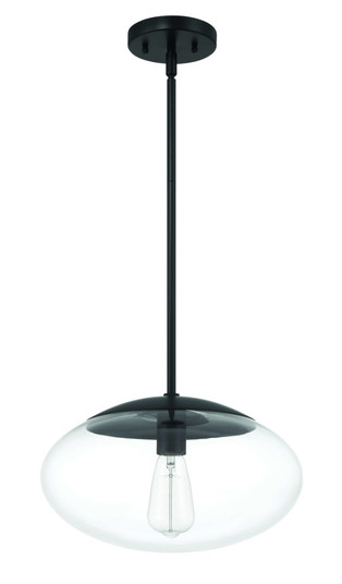 Gaze 14'' 1 Light Oval Pendant in Flat Black (20|56894-FB)