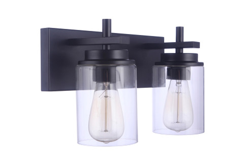Reeves 2 Light Vanity in Flat Black (20|17414FB2)