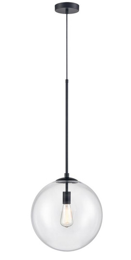 Delilah 14'' Pendant in Black with Clear Glass (4450|HF4201-BK)
