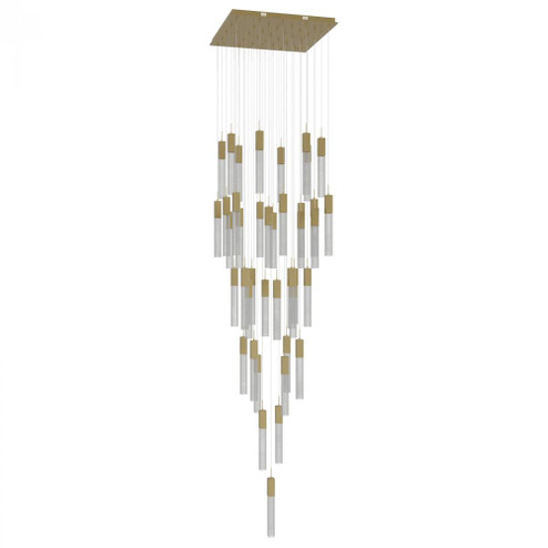 The Original Glacier Collection 41 Light Multi Pendant in Brushed Brass with Snow Crystal (4450|HF1903-41-GL-BB-SNW)