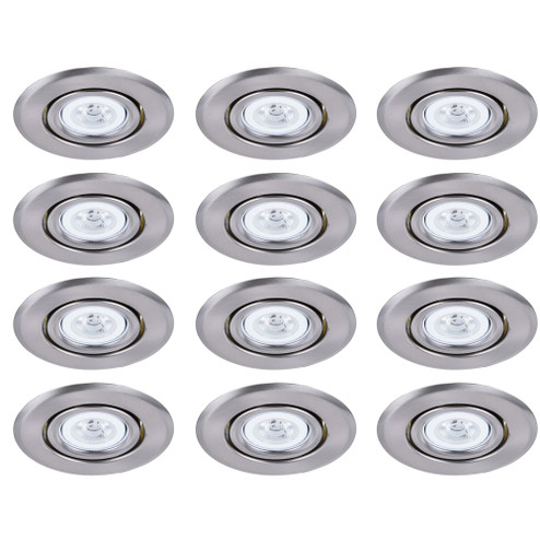 4 INCH BRUSHED NICKEL 35 DEGREE ADJUSTABLE WITH GIMBAL RING, FITS PAR20/R20/E26 12 PACK (758|R4-489BN-12PK)