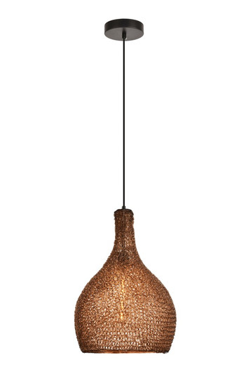 Finola Collection Pendant D13.0'' H20.5 Lt:1 Black and Coffee Finish (758|LDPD2063)