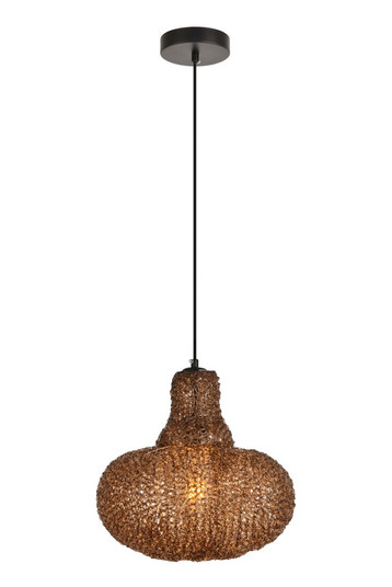 Finola Collection Pendant D11.8'' H12.6 Lt:1 Black and Coffee Finish (758|LDPD2061)