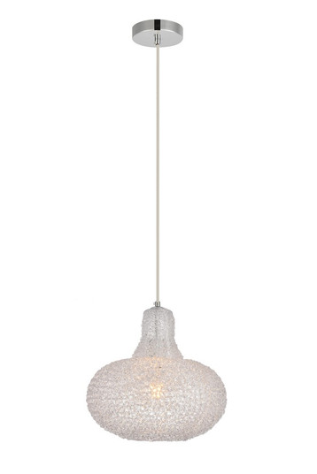 Finola Collection Pendant D11.8 H12.6 Lt:1 Chrome and Clear Finish (758|LDPD2060)