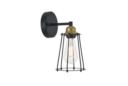 Auspice 1 light brass and black Wall Sconce (758|LD4047W5BRB)