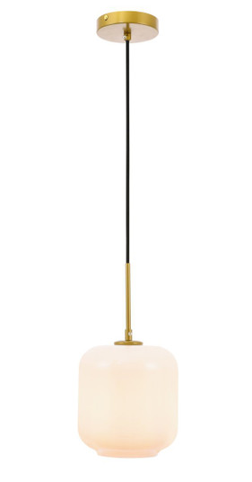 Collier 1 light Brass and Frosted white glass pendant (758|LD2273BR)