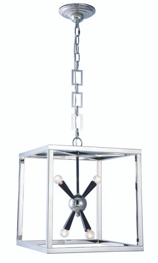 Lexy 4 light polished Nickel and Flat Black Pendant (758|1510D16PN)