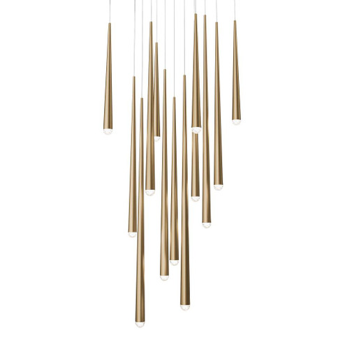 CASCADE 13LGT SQ CRYSTAL MULTI LGT 3500K (3612|PD-41713S-BK)