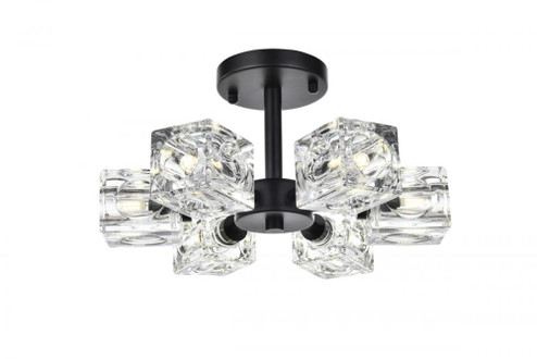 Lyra Flush Mount D14'' H7'' L6 Black (758|LD920F14BK)