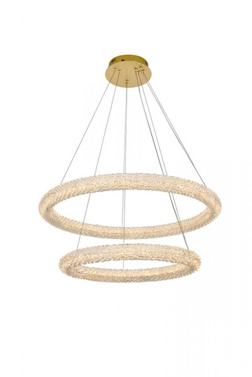 Bowen 32 Inch Adjustable LED Chandelier in Satin Gold (758|3800G32SG)