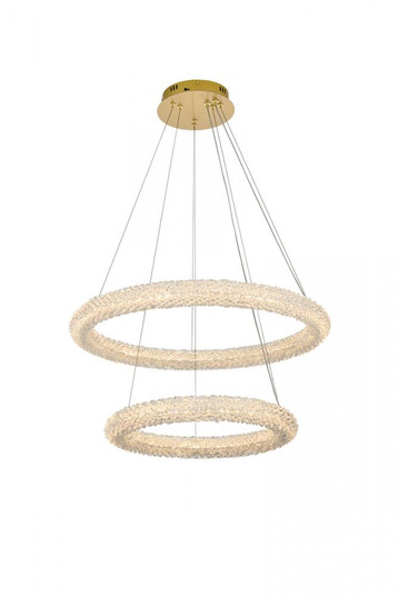 Bowen 28 Inch Adjustable LED Chandelier in Satin Gold (758|3800G28SG)