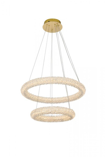 Bowen 24 Inch Adjustable LED Chandelier in Satin Gold (758|3800G24SG)