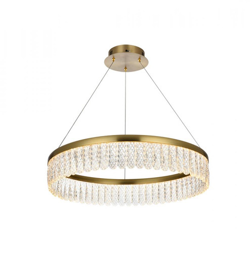 Rune 24 Inch Adjustable LED Chandelier in Satin Gold (758|2060D24SG)