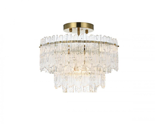 Emilia 15 Inch Flush Mount Light in Satin Gold (758|1780F15SG)