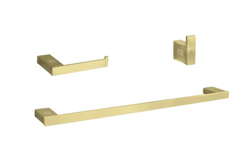 Bathroom hardware set 24''x2.9''+7''x2.9''+2.2''x1.5'' brushed gold (758|HWB-13S3HBGD)