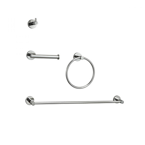 Bathroom hardware set 24''x2.8''+6.2''x3.5''+2.6''x1.6''+7'' chrome (758|HWB-11S4PCH)