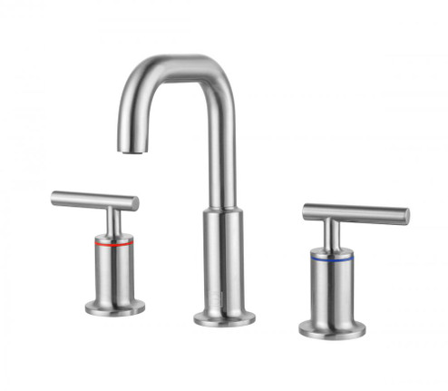 Tobias 8 Inch Widespread Double Handle Bathroom Faucet in Brushed Nickel (758|FAV-1010BNK)